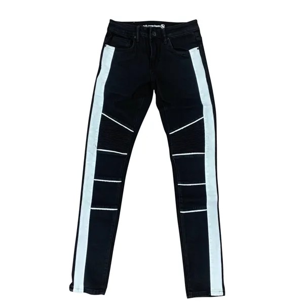 Мужские черные джинсы Skywalker в серую полоску Crysp Denim, черный