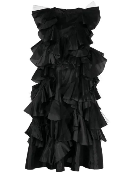 Платье А-силуэта с оборками Comme Des Garçons Comme Des Garçons, черный