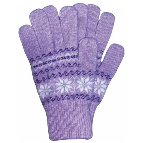 Женские зимние перчатки шерстяные с рисунком
