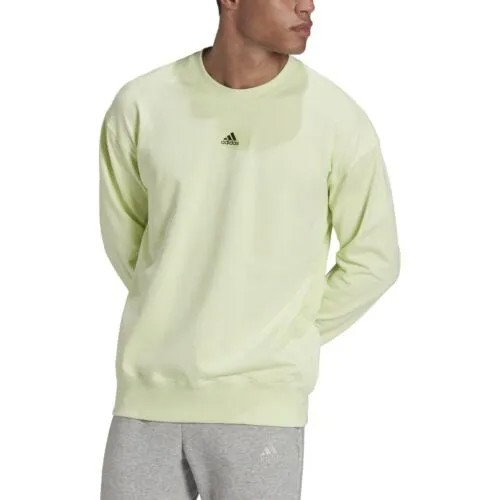 Мужская толстовка с заниженными плечами adidas Essentials FeelVivid, цвет «Почти салатовый»