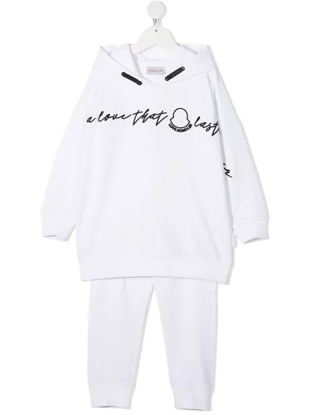 Moncler Enfant спортивный костюм с надписью
