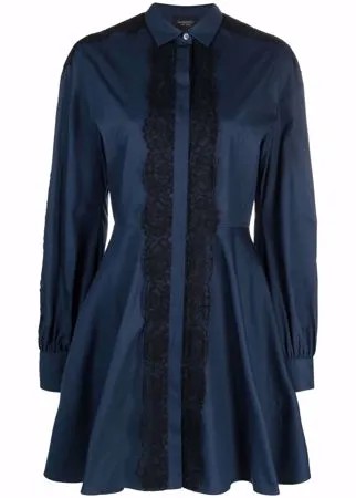 Giambattista Valli платье-рубашка с кружевом