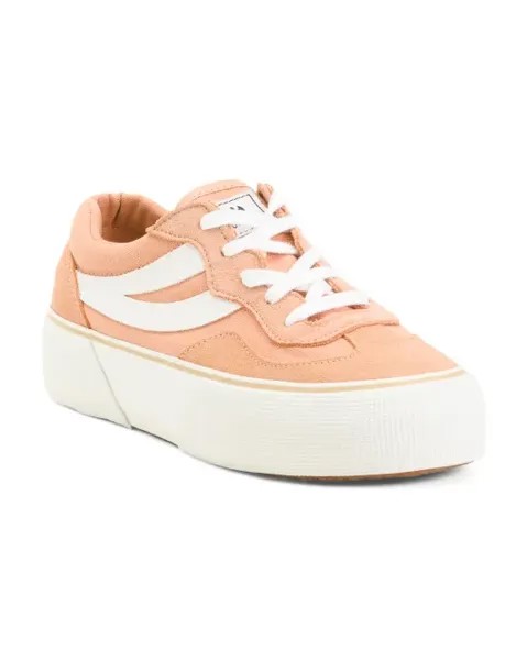 Кроссовки Revolley на платформе в стиле колор-блок Superga, цвет Dusty Rose