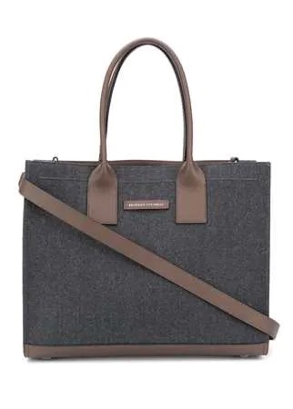 Brunello Cucinelli двухцветная сумка-тоут