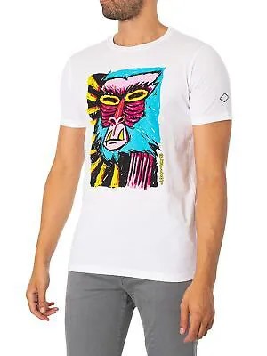 Мужская футболка с рисунком обезьяны Replay, белая