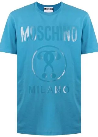 Moschino футболка Double Question Mark с логотипом