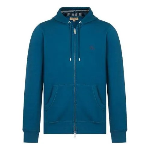 Толстовка Men's Burberry Fleece Lined Long Sleeves Hooded Jacket Blue, синий