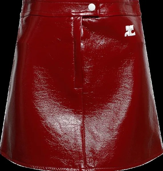 Юбка Courrèges Vinyl Mini-Skirt 'Red', красный