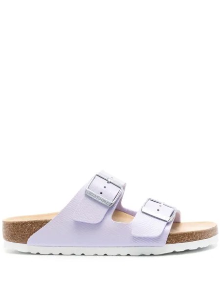 Birkenstock шлепанцы с пряжкой-логотипом Arizona, фиолетовый