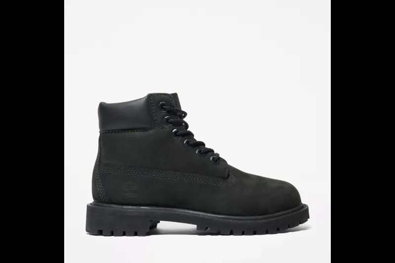 Непромокаемые ботинки Timberland Youth Premium 6 дюймов из черного нубука 12707