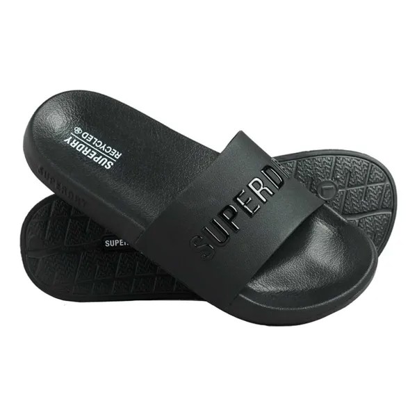 Шлепанцы Superdry Code Logo Vegan Pool, черный