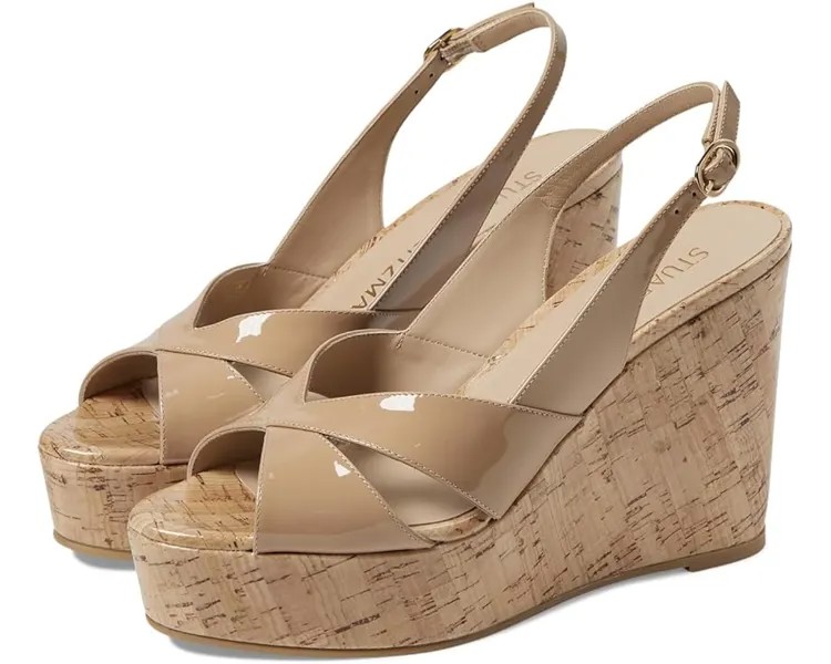 Туфли Stuart Weitzman Carmen Wedge, цвет Adobe