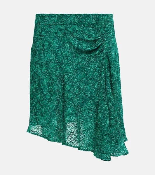 Selena мини-юбка асимметричного кроя Isabel Marant, зеленый