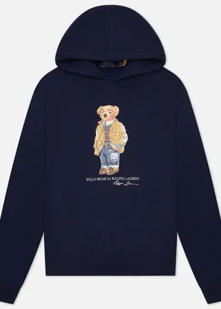 Мужская толстовка Polo Ralph Lauren The Iconic Bear Magic Fleece Hoodie, цвет синий, размер XL