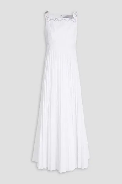 Платье макси Peta со складками и декором Rachel Gilbert, белый