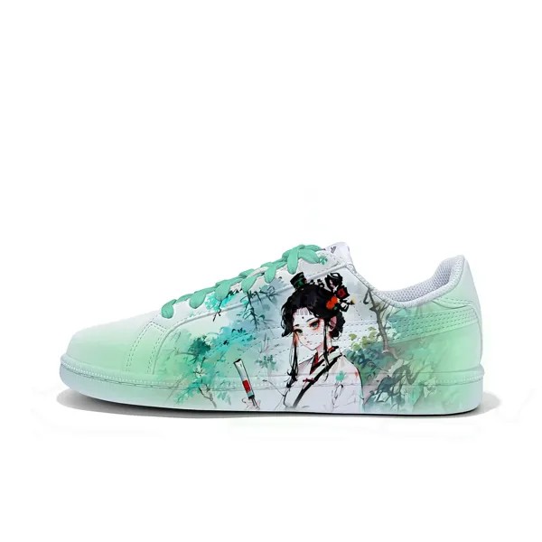 Кроссовки Puma Smash Skateboarding Shoes Unisex Low-top White/green, зеленый