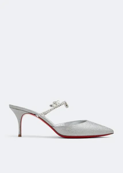 Мюли CHRISTIAN LOUBOUTIN Planet Queen mules, серебряный