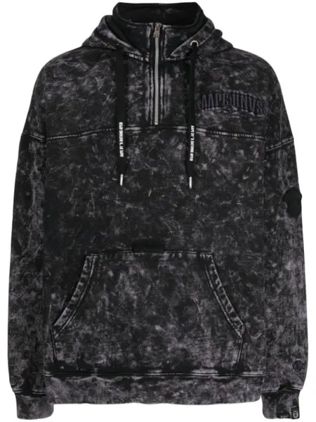 Худи с вышитым логотипом AAPE BY *A BATHING APE, фиолетовый