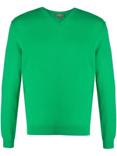 N.Peal джемпер The Burlington 1Ply с V-образным вырезом