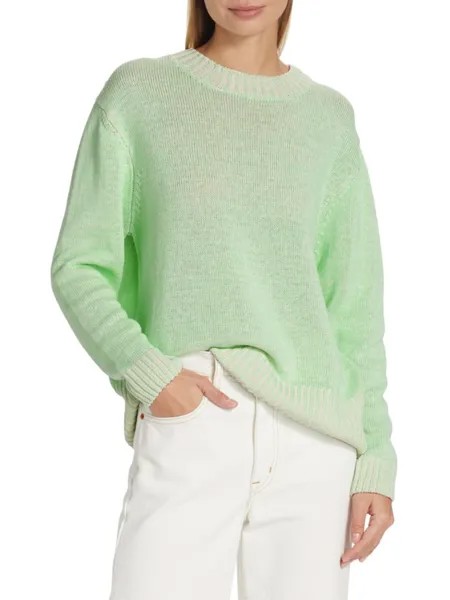 Плетеный свитер с круглым вырезом Saks Fifth Avenue, цвет Pistachio
