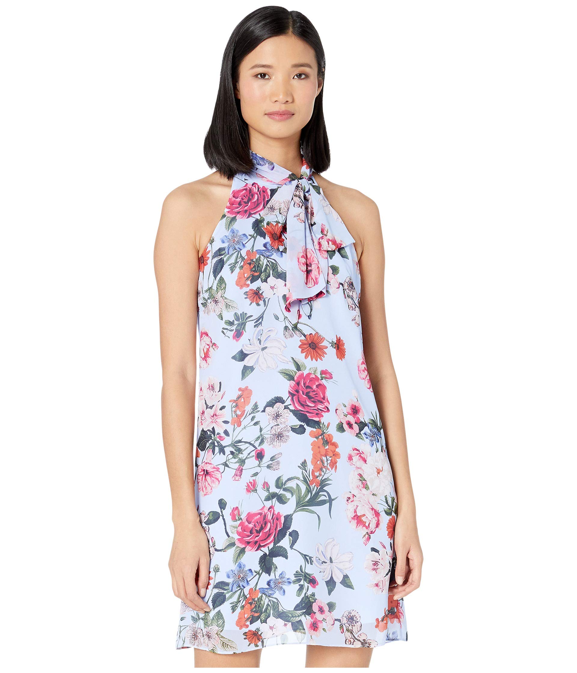 Платье Vince Camuto, Printed Chiffon Bow Neck Float