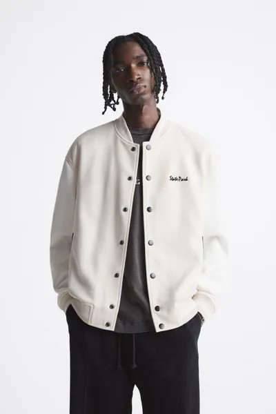 Куртка-бомбер с вышивкой Zara, верблюд