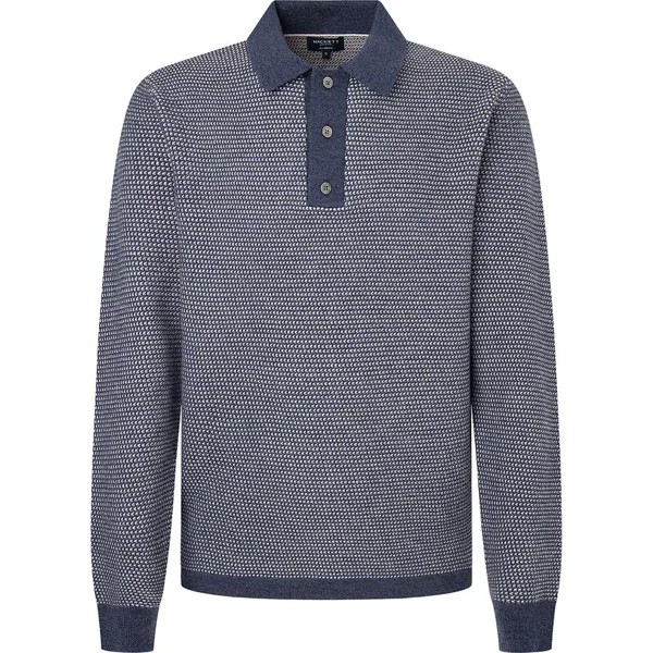 Поло Hackett Textured Knit, синий