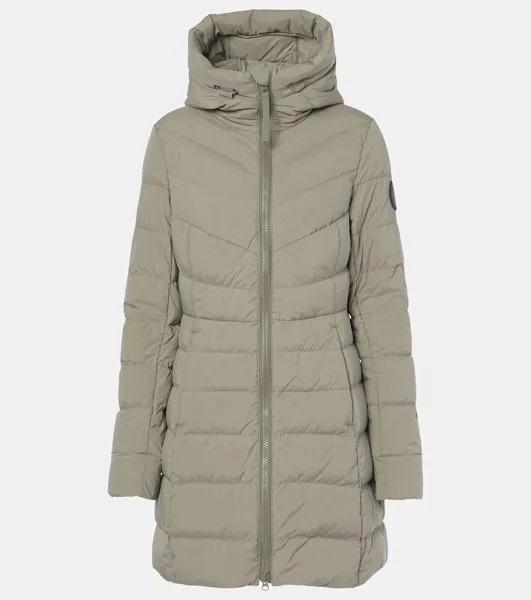 Стеганое пуховое пальто Black Label Clair Canada Goose, цвет smokey sage