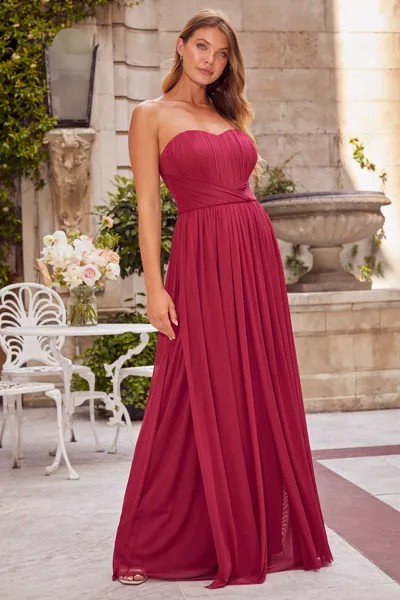 Платье для подружки невесты Bella Multiway с вырезом-бандо Lipsy, красный