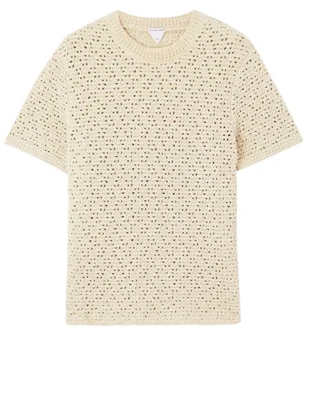 Футболка Bottega Veneta Crochet knit, серый