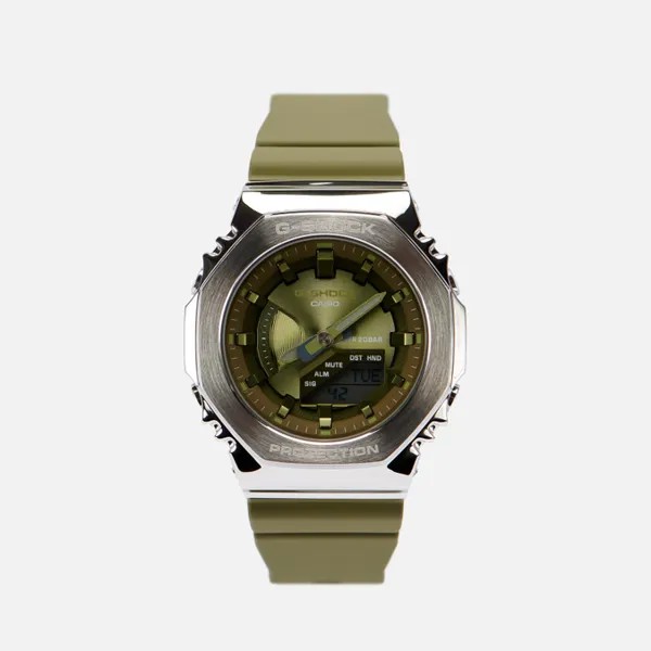 Наручные часы CASIO G-SHOCK GM-S2100-3A CasiOak оливковый, Размер ONE SIZE