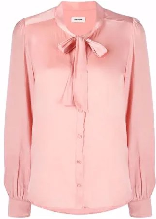 Zadig&Voltaire блузка с бантом и длинными рукавами