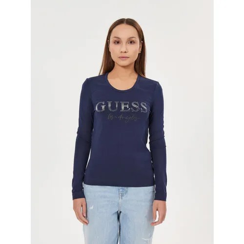 Лонгслив GUESS, размер 44/S, синий