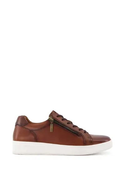 Кроссовки 'Tribute' Leather Trainers Dune London, коричневый