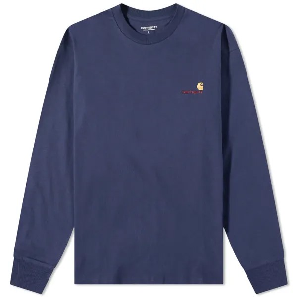 Футболка Carhartt WIP Long Sleeve American Script Tee