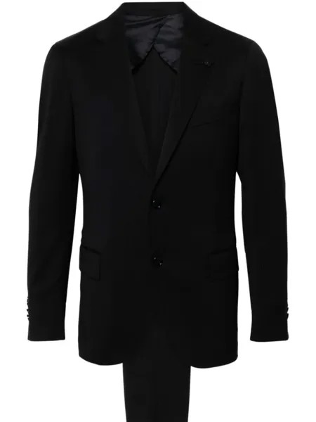 Lardini костюм с брошью, синий