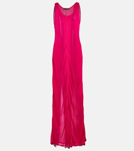 Шифоновое платье макси Y/PROJECT, розовый