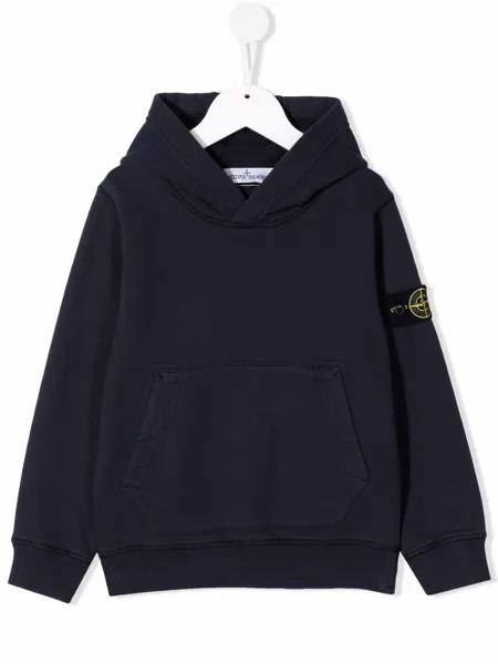 Stone Island Junior худи с нашивкой-логотипом