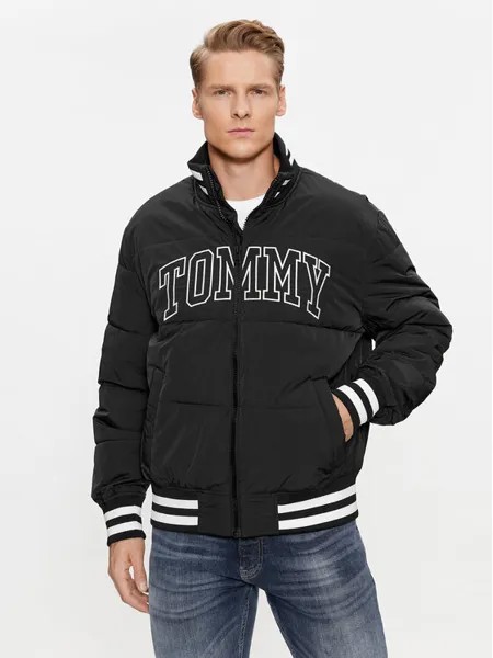 Бомбер свободного кроя Tommy Jeans, черный