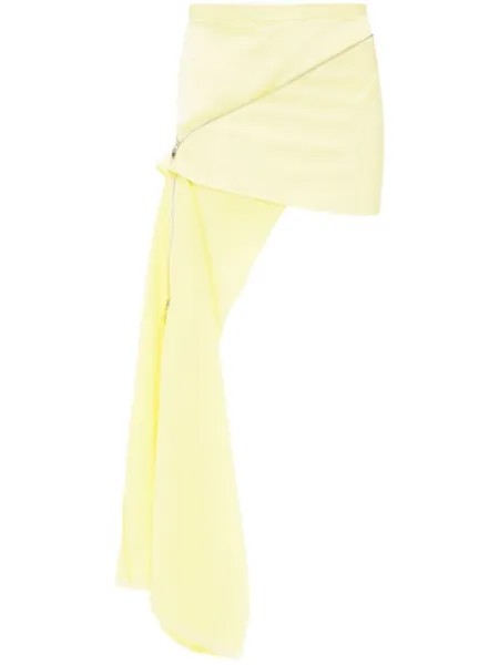 JW Anderson юбка мини с молниями, желтый