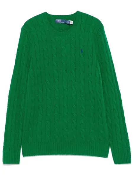 Polo Ralph Lauren свитер с вышивкой Polo Pony, зеленый