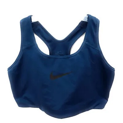 Женский спортивный бюстгальтер без подкладок средней поддержки Nike Swoosh, бирюзовый, 1X