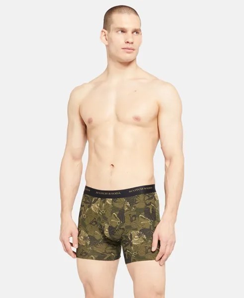 Боксеры, комплект из 4 шт. Scotch & Soda, хаки