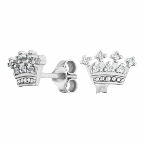 Серьги Ювелир Карат, серебро, 925 проба, фианит