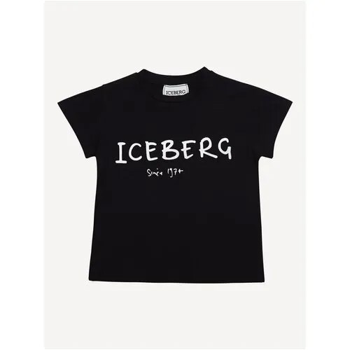 Футболка Iceberg, хлопок, размер L, черный