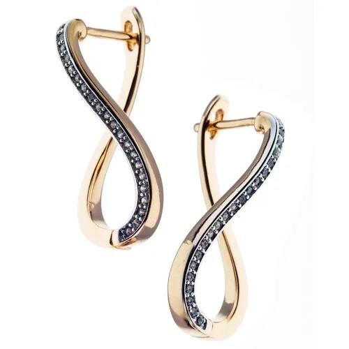 Серьги с подвесками XUPING JEWELRY, фианит, размер/диаметр 23 мм., золотой