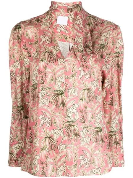 Merci блузка с V-образным вырезом и цветочным принтом, розовый