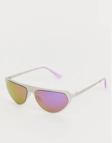 Солнцезащитные очки в серебристой оправе AJ Morgan-Серебряный