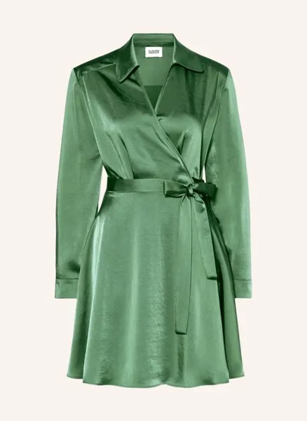 Атласное платье  Claudie Pierlot, зеленый