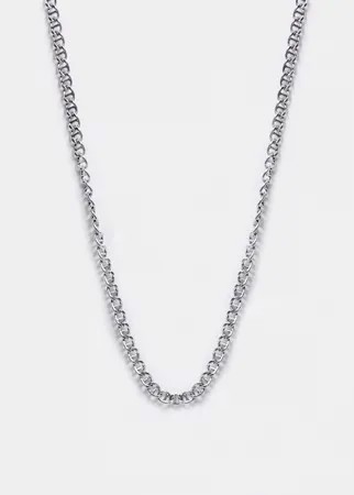 Серебристое ожерелье-цепочка Icon Brand-Серебристый